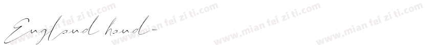 England hand字体转换